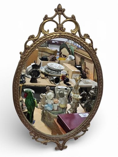 XXIst century WORK 
Louis XV style oval metal...