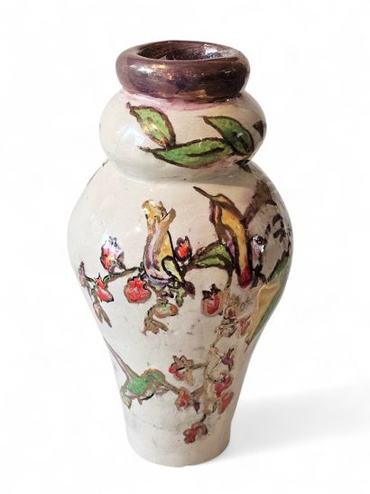 MP 1970
Ceramic baluster vase with double-bowed...