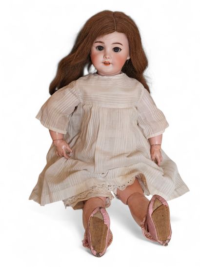 SFBJ 301 PARIS 
Bisque doll with blue eyes,...