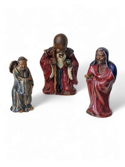 REUNION of three statuettes |China, 20th...