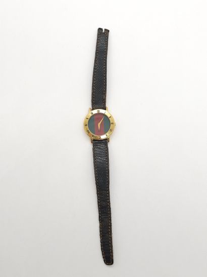 GUCCI 
Ladies' wristwatch, round metal case,...