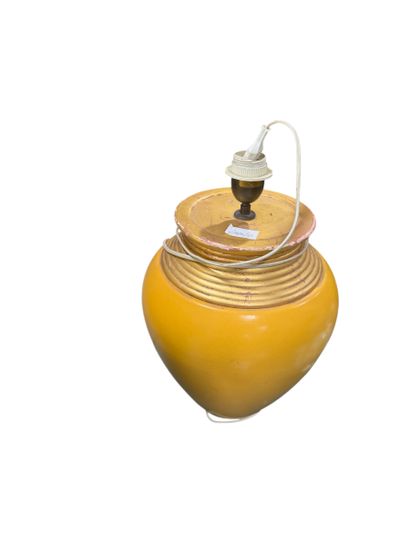 TWO LAMPS in yellow ceramic