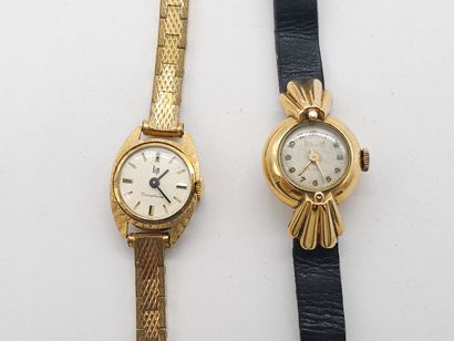 LADY'S SMALL BRACELET WATCH in 750° yellow...