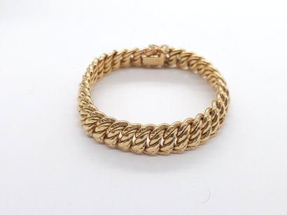 BRACELET in yellow gold 750° American stitch...