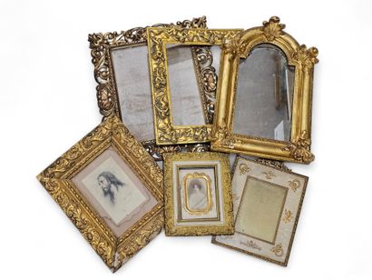 Wood, stucco and resin frame set