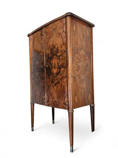 Louis XV style marquetry cabinet, opening...