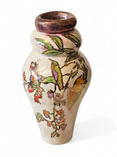 MP 1970
Ceramic baluster vase with double-bowed...