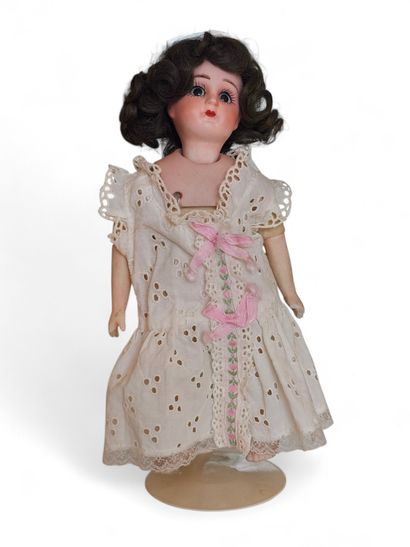 POUPEE head, arms and legs in bisque, body...