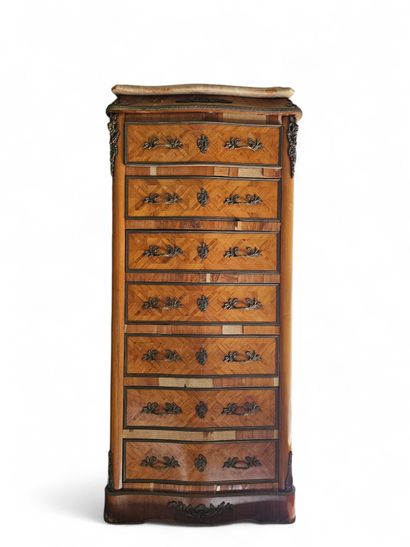 Semainier in the Louis XVI style, marble...