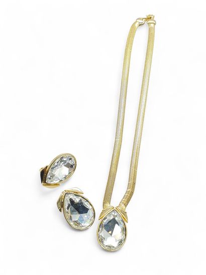 HELENA RUBISTEIN 
GOLDEN METAL AND PEAR-SHAPED...
