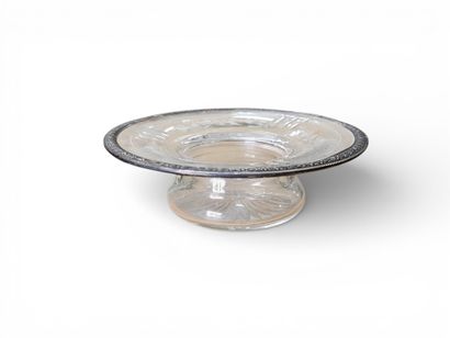 Engraved crystal pocket organizer, silver...
