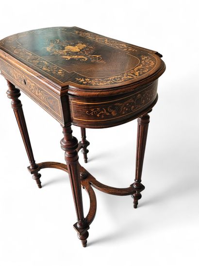 20th century WORK 
Henri II style wood veneer...