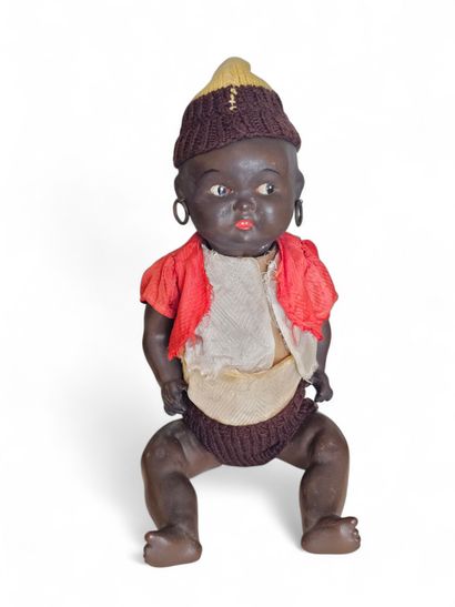 BABY black character, boiled cardboard head,...
