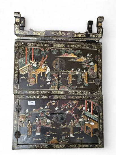 Modern Asian work
Set of furniture including
Black...