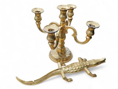 20th century work
Crocodile in gilt bronze
We...
