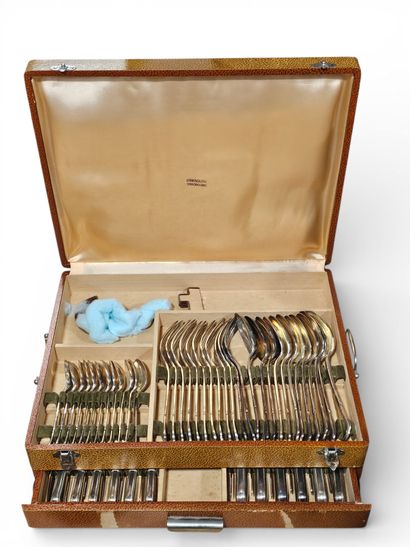 20th century French work 
Silver-plated cutlery...