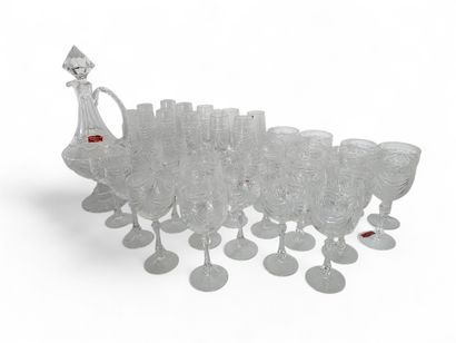CRISTALLERIE DE LORRAINE
Set of 37 crystal...