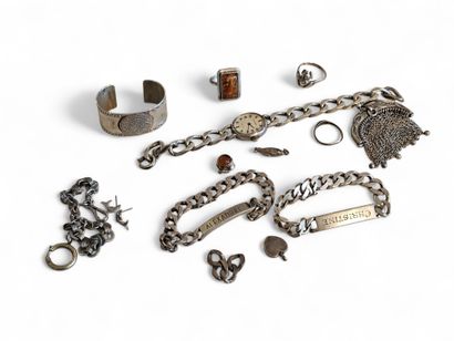 SILVER JEWELRY SET (≥.800) including :
Constant...