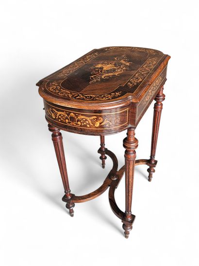 20th century WORK 
Henri II style wood veneer...