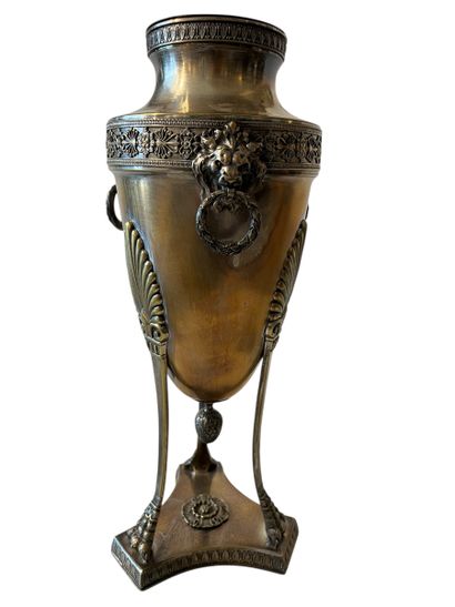 PAIR OF CASSOLETTES, tripod balusters in...