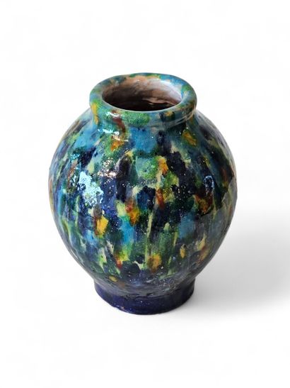 VALLAURIS
Polychrome glazed ceramic ball...