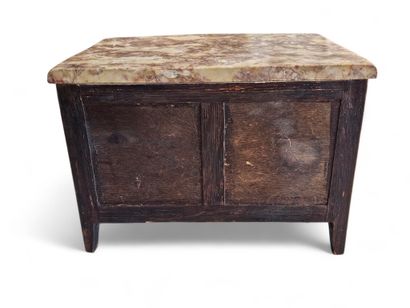 A rosewood and veneer master's chest of drawers...