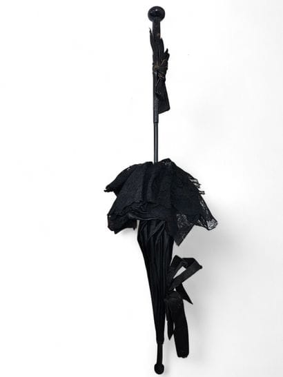 French work, 19th century
Black silk and...