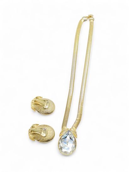 HELENA RUBISTEIN 
GOLDEN METAL AND PEAR-SHAPED...