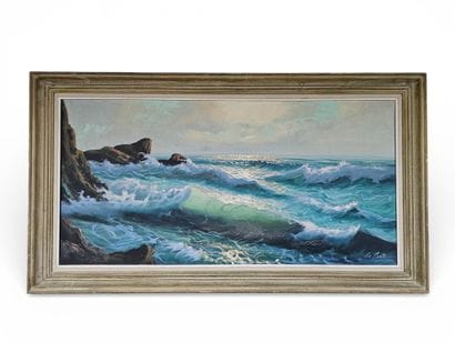 LE DANTEC 20th century
Coastal landscape
Framed...