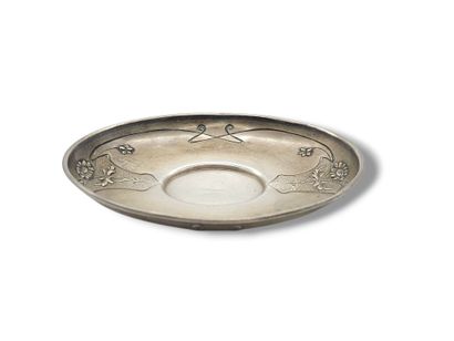 COFFEE CUP TOP in 950° silver with Art Nouveau...