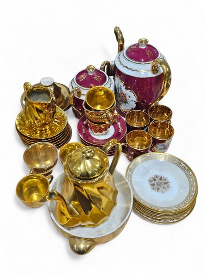 Porcelain set including
Two coffee sets
Four...
