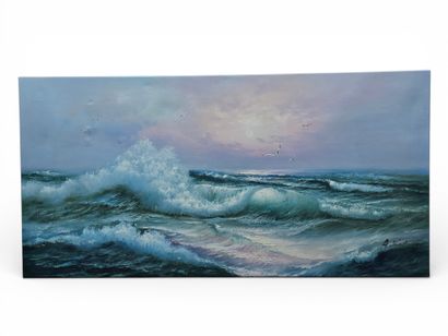 A Wiekman (?)
Seascape 
Oil on canvas 
Signed...