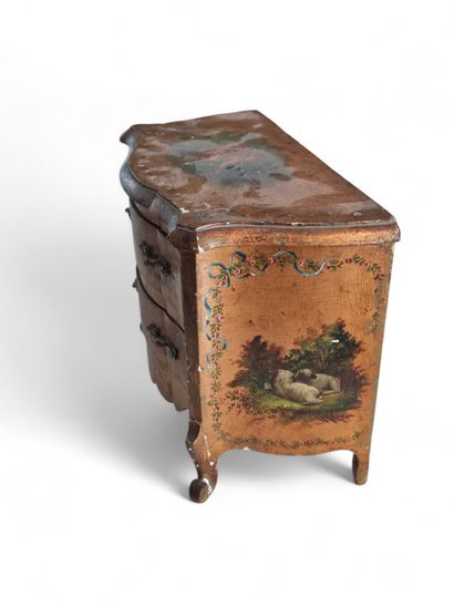 CHAIR with dolls display case, wooden frame...