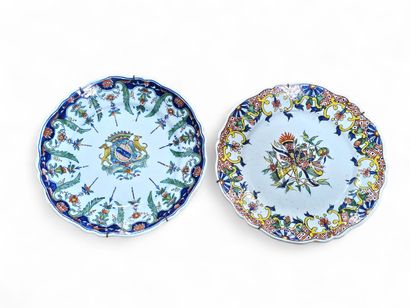 ROUEN, in the taste of
Two earthenware rim...