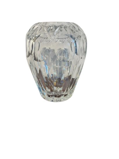 BOHEMIAN CRYSTAL
Cut crystal vase with geometric...