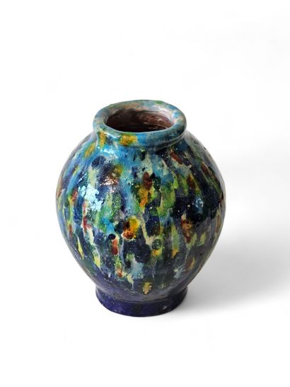 VALLAURIS
Polychrome glazed ceramic ball...