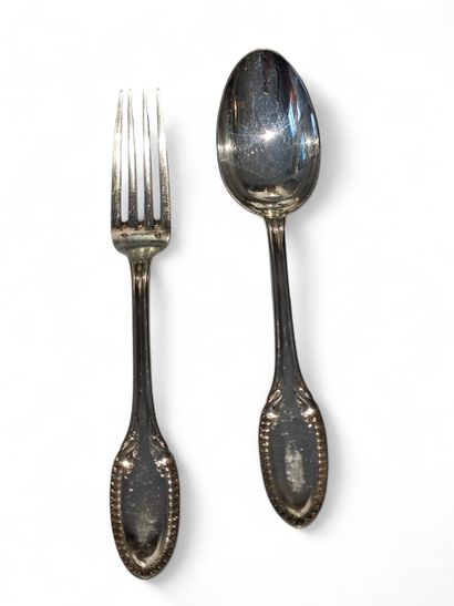 MENAGERE of COUVERTS and KNIVES of seventy-three...
