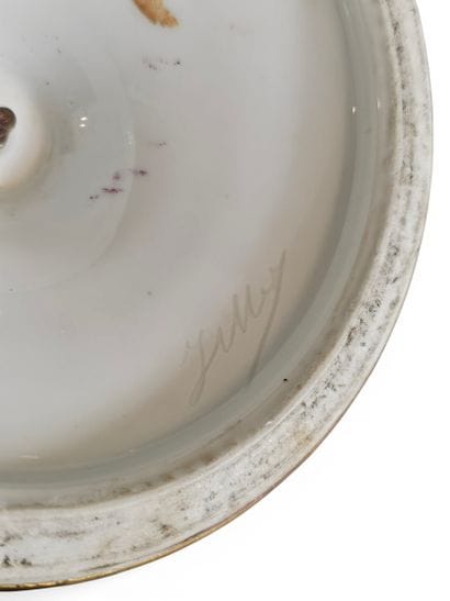 LIMOGES (Maison Chabanier)
Urn vase on pedestal...