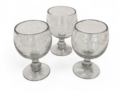 BIOT 
Set of eight white bubble glasses on...