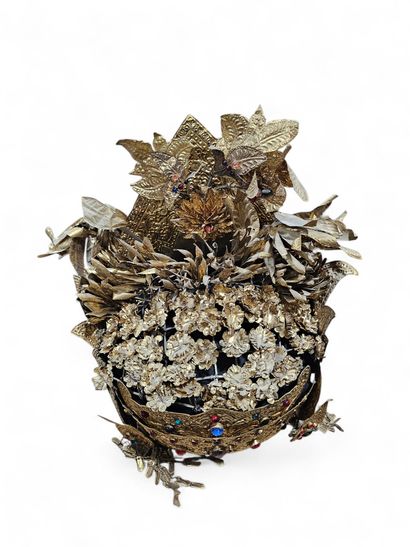 Southeast Asian work 
Wedding headdress in...