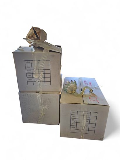 Murano glass chandelier in three boxes