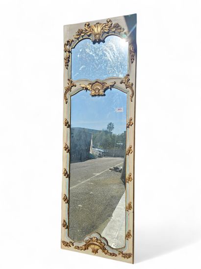 Large Louis XVI style trumeau with cream...