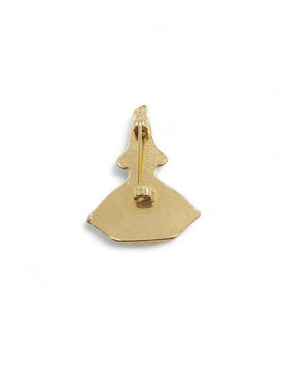Dali mouth BRUSH in gilded metal 
Signed