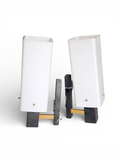 ARLUS attributed to, 1950 
Set of wall sconces...