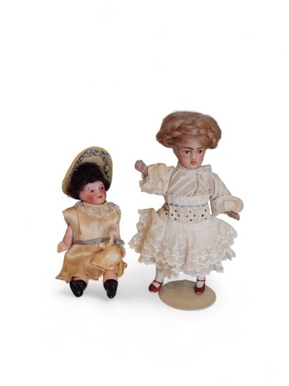 S F B J 301
Bisque head doll with painted...