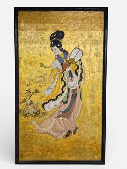 Scene of war 
Painting on glass

On y joint...