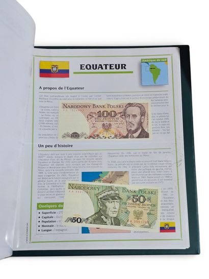 BANKNOTES FROM AROUND THE WORLD 
Green binder...