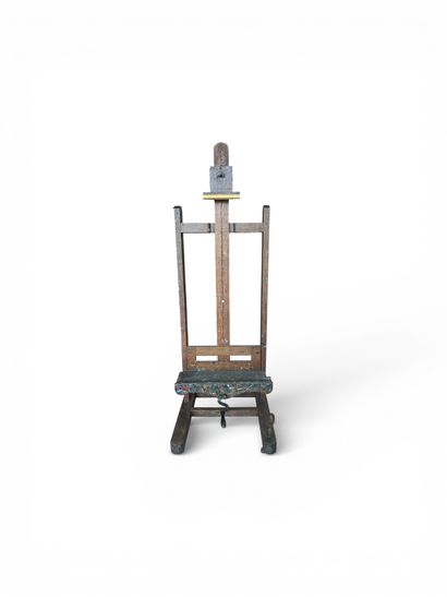 FRENCH WORK XIXth century 
Large stained...