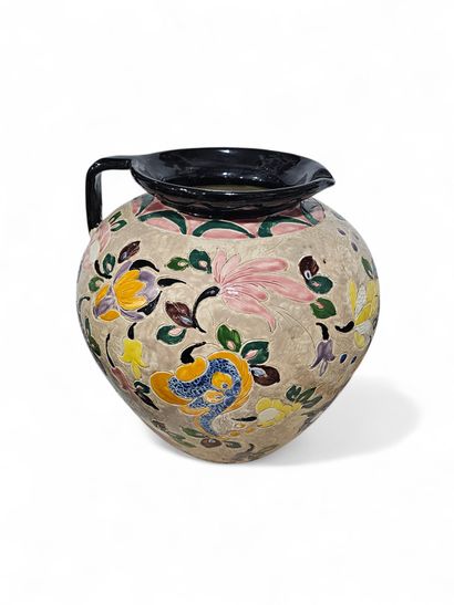 VALLAURIS
Large glazed ceramic vase in the...