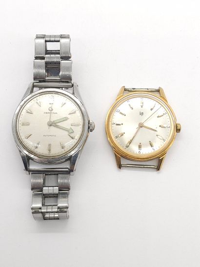 CERTINA
Wristwatch in silver-plated metal,...